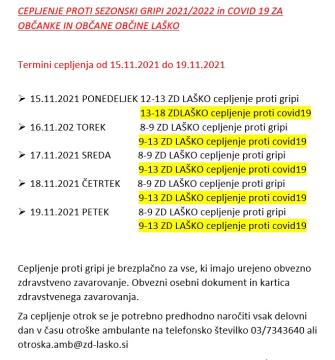 Cepljenje - gripa in covid